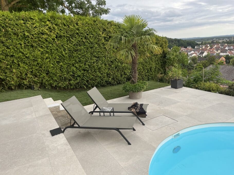 Neugestaltung Einer Terrasse Mit Pool